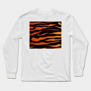 Orange Zebra Long Sleeve T-Shirt